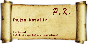 Pajzs Katalin névjegykártya